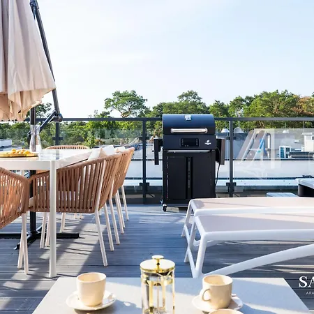 Premium Baltic Lux Z Prywatnym Jacuzzi, Basenem Sannel For Rent Lägenhet *