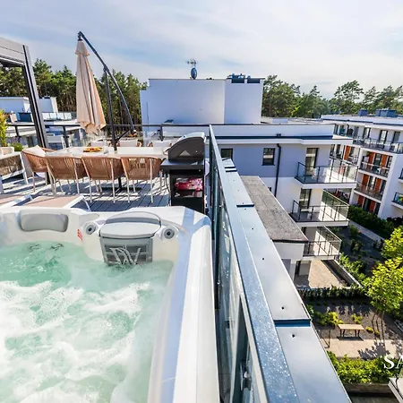 Premium Baltic Lux Z Prywatnym Jacuzzi, Basenem Sannel For Rent Lägenhet Pobierowo