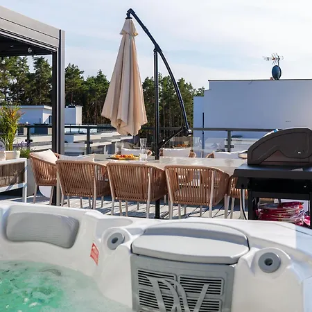 Premium Baltic Lux Z Prywatnym Jacuzzi, Basenem Sannel For Rent *